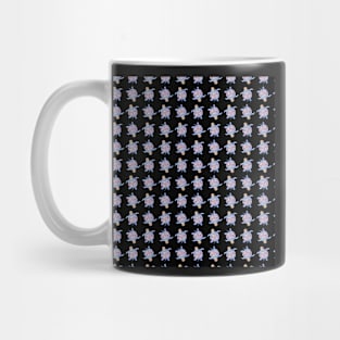 Sea Turtle - Black & Blue Folk pattern Mug